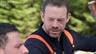 Sexy Snowboarder Brittany Bardot Gets DP Threesome with Lumberjacks