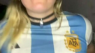 Argentinian Latina Plays Solo with Dildo and Squirts Like a Fountain.