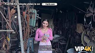 vip4k debtor in leather lingerie banged hard in backyard