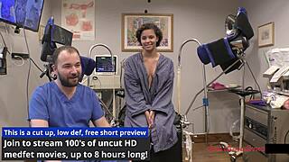 rebel wyatt's tampa university entrance physical turns into a close-up fetish session with spreading and orgasm