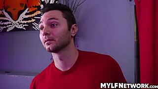 I am Brad at the strip club noticing Sarah, my friend's mom, who gives me a special dance with her big tits and monster cock fingering