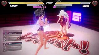 i'm playing this lesbian game and it's so hot, the characters are battling with passion