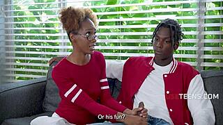 Tutor Freely Uses Black Step Sibling Duo For Science! Lacey London And Teen 18+