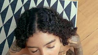 Brazilian Amateur in Bikini and Heels Gets Facial Cumshot