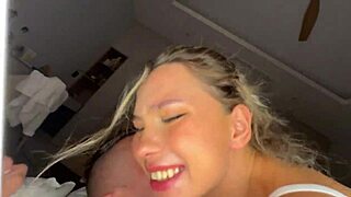 Beautiful Skinny Teen Blows Bodybuilder Before He Fucks Her Hard