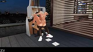 Posing in the gym with a riding demonstration on the equipment