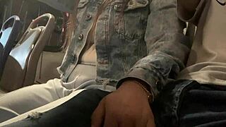 Why does this horny Mexican blonde flash tits and grab my big cock on the public bus?