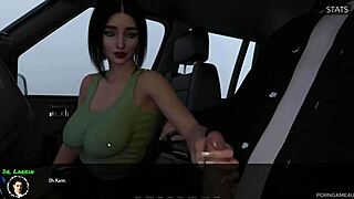 karin gives handjobs to dr larkin in the car during their 3d dating game