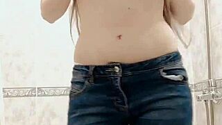 i really need to pee, undressing and peeing in bath through panties, squeezing into your mouth 😏