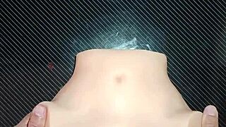 I spread on the desk for Candy's double penetration, missionary and anal with toys