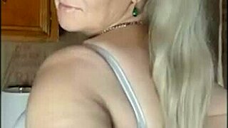 Hot Mature Fucks Zucchini Dildo to Intense Orgasm!