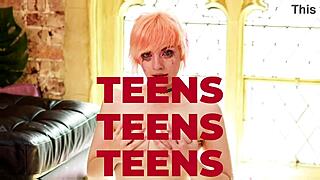 hot british alt college student fingers her pussy to orgasm