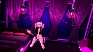 Gothic teen pegs guy in bdsm