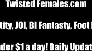 Mistress Guides Slave In Humiliating Jerk Off Instructions Game.