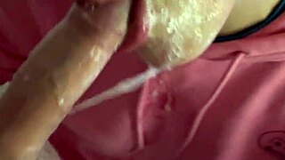 Hoodie cumshot with deepthroat and face fucking