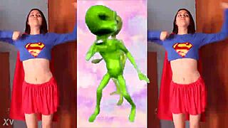 Epic sax guy dances with a gamer girl in an intense battle