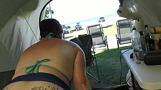 kiwi milf walks in see-through clothes at beach, then gets creampie fucked publicly.