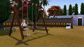 Pretty blonde Myla Charles shows off her beauty.