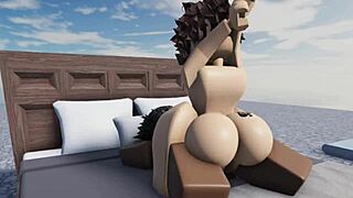 blacked femboy bent over for monster cock in doggystyle, whore gets pussy pounded