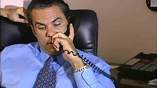 Brunette Secretary In Stockings And Lingerie Gets Bent Over For Anal With Monster Cock