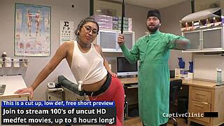 jasmine rose, the latina patient, gets handcuffed and gagged backstage for some fetish fucking