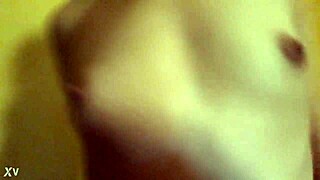 My wife shows her ass and pussy in doggy, and I slide my dick in