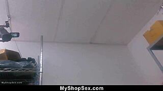 not so clever teen 18+ gets caught in trap by loss prevention officer 😱 myshopsex