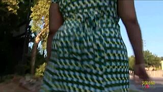 thick black girl picks up guy and rides his bbc