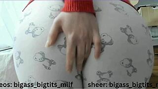 Hey, Pajamas Masturbate With Big Ass And Camel Toe Fun