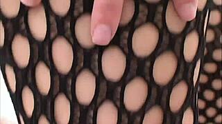 How does Ciera Sage take that monster cock deep in her tight gaping ass while in fishnets outdoors?