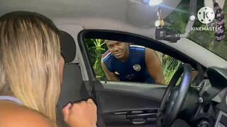 Wife cheats on cuck with big black guy on the street 😏