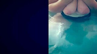 Hot tub fun with a white teen in the jacuzzi