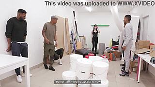 patient zero anna de ville takes on 5on1 bbc with atm dap gapes and cum swallow