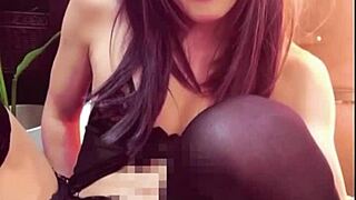 beautiful japanese shemale masturbates quietly in the public toilet. so sexy and anal-focused.