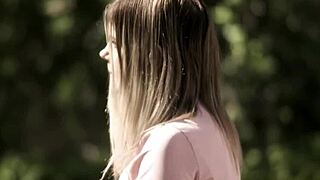 Mature lesbian milf seduces curious blonde teen 18+, feeling intense emotions during juicy pussy cunilingus