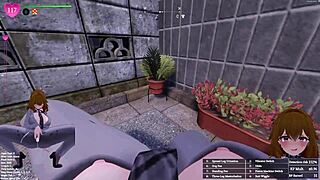 In this hentai game, the Japan office lady gets exposed in 3D part 1