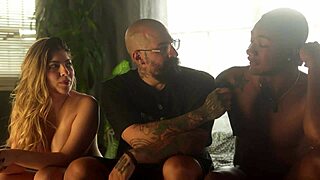 my first interracial sex, i fucked my roommate after he caught me spying, with footjob and doggystyle