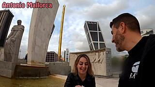 Slutty Spanish stranger fucks after condom prank