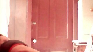 Deep anal insertion with toys