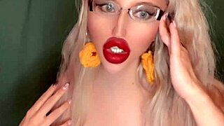 Hey, this is a music clip with a belly dancer in glasses and long nails