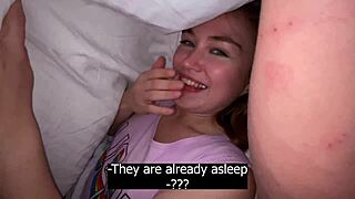 Is the Stepsister Fucking Her Stepbrother Under That Blanket?