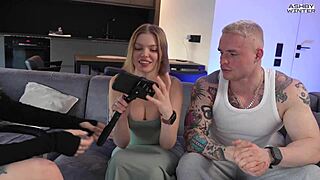 Real Couple Trains in Outdoor Casting Deepthroat and Wet Sex