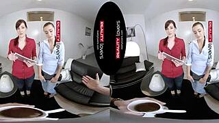 realitylovers: this public survey turned into a hot threesome with blowjobs, cunilingus, and toys in vr