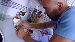 Fucking Japanese Mom In Kitchen With Deepthroat And Handjob