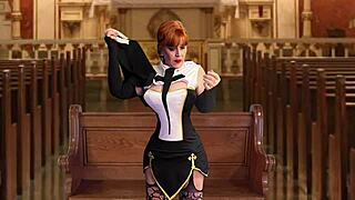 Granny nun sucks cock sinfully.