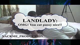 my landlady visits for rent collection.