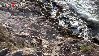 i watch horny chick get fucked by stranger on the beach