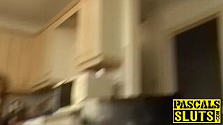 I see this submissive English MILF getting rough anal stretching.