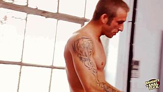 two girls feel intense anal pounding in gym