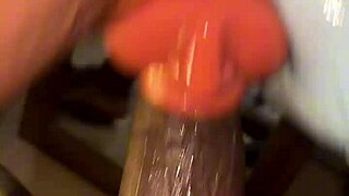 The young black slave in stockings deep throats her huge sextoy like a slave till nasty blowjob